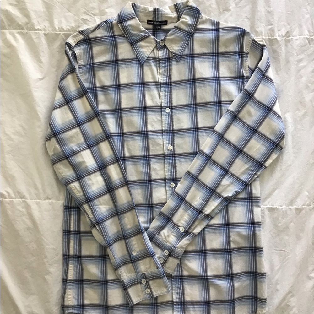 James Perse plaid casual dress shirt - Picture 2 of 3